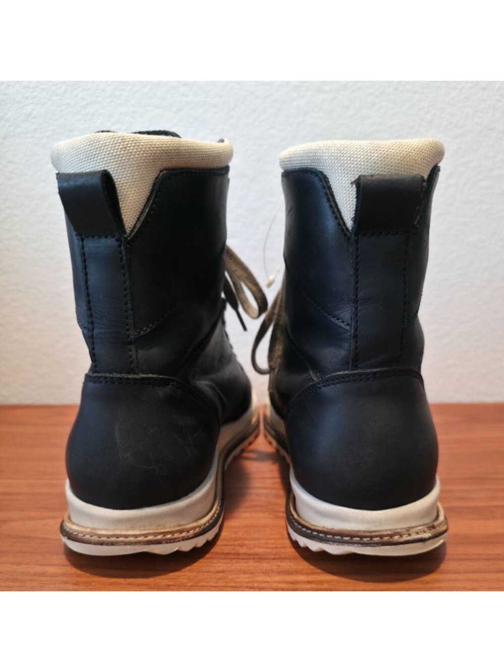 Rick Owens x Hood Rubber Co LACE UP DIRT GRAFTON Black Leather Boots Sz EU39/US6 - Picture 3 of 13